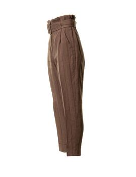 PANTALON M04217A CUADROS MARRON