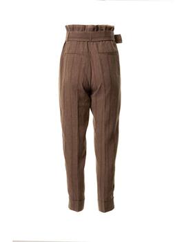 PANTALON M04217A CUADROS MARRON