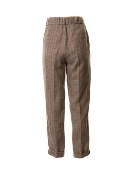 PANTALON M04357 CUADROS MARRON