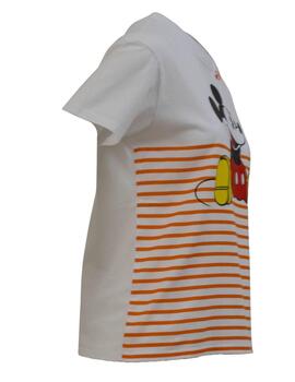 Camiseta EMILIE MICKEY STRIP Blanco