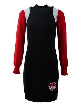 Vestido CF WS E15 90 X 0046 Negro-Rojo