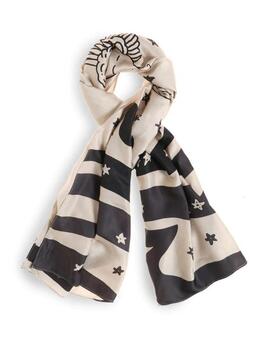 Foulard 123A90119 Negro/Beige