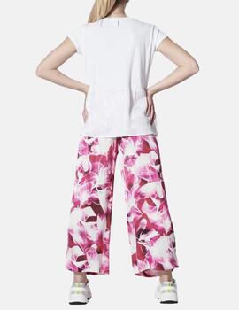 Pantalón D83566 Estampado Fucsia