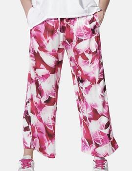 Pantalón D83566 Estampado Fucsia