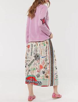 Falda 223L60326 Estampado Graffiti