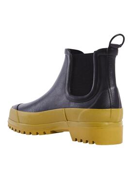 Botas Chelsea Rainwalker Negro/Dorado