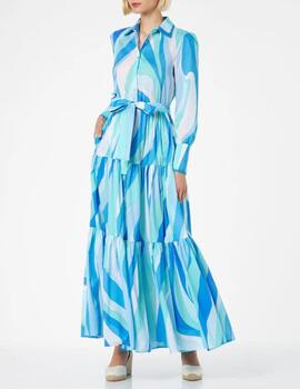 Vestido JENSEN Turquesa