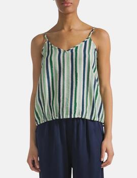 Top D22381 Rayas verde