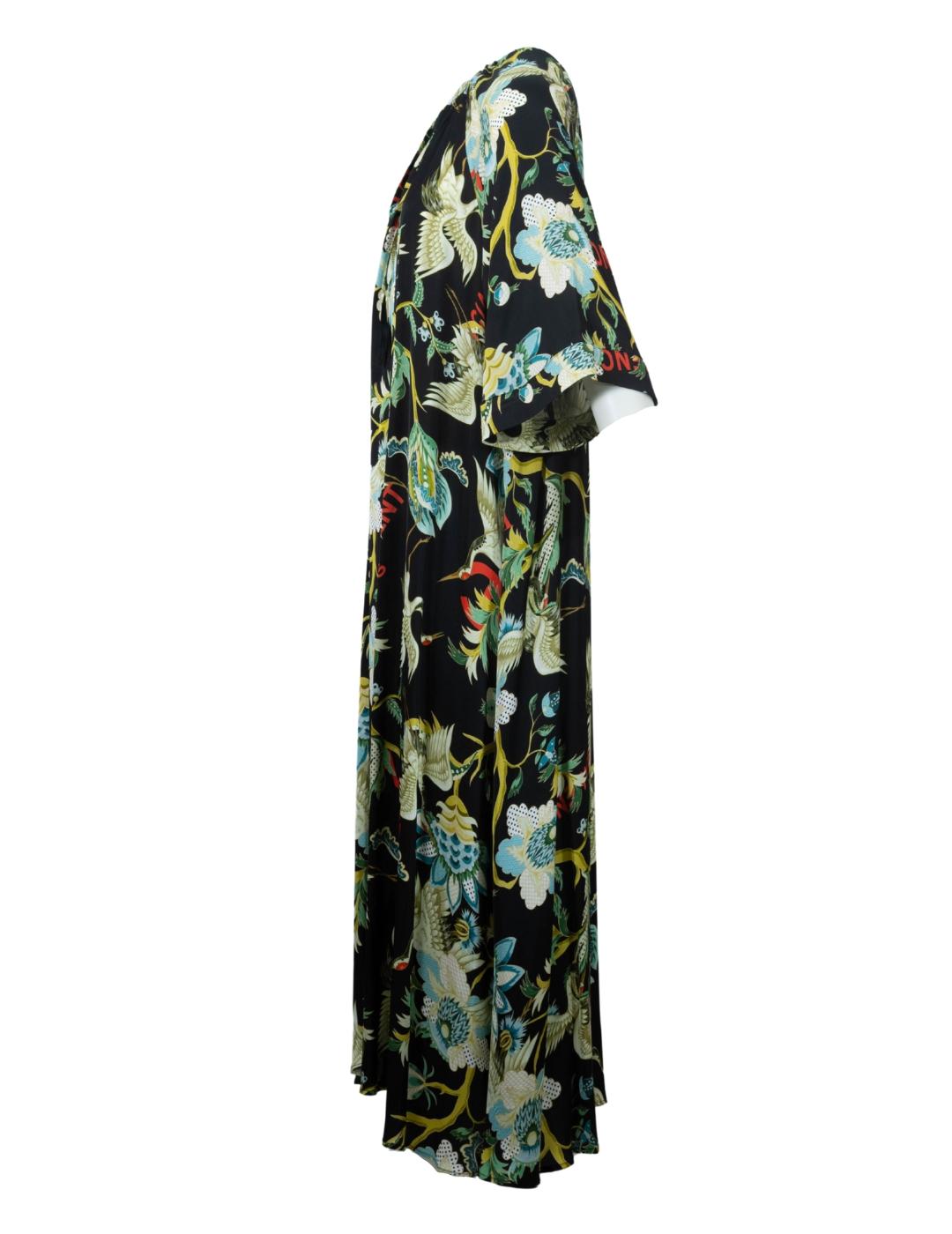 Vestido BUS25752 Negro Estampado