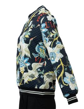 Sudadera BUS25747 Negro Estampado