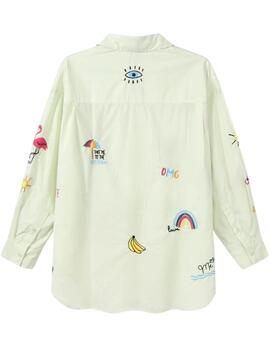 Camisa 125L31393 Verde agua