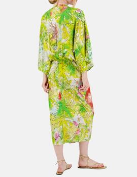 Vestido 125L70795  Estampado Verde