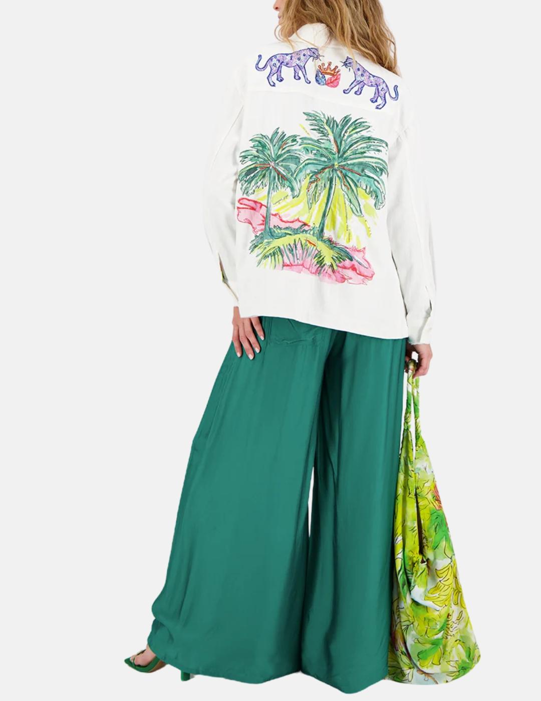 Chaqueta 125L50326  Blanco estampado