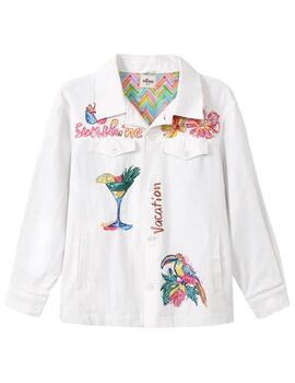 Chaqueta 125L50326  Blanco estampado