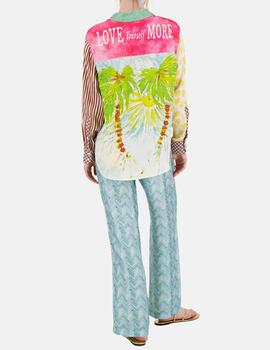Camisa 125L31200  Estampado Verde