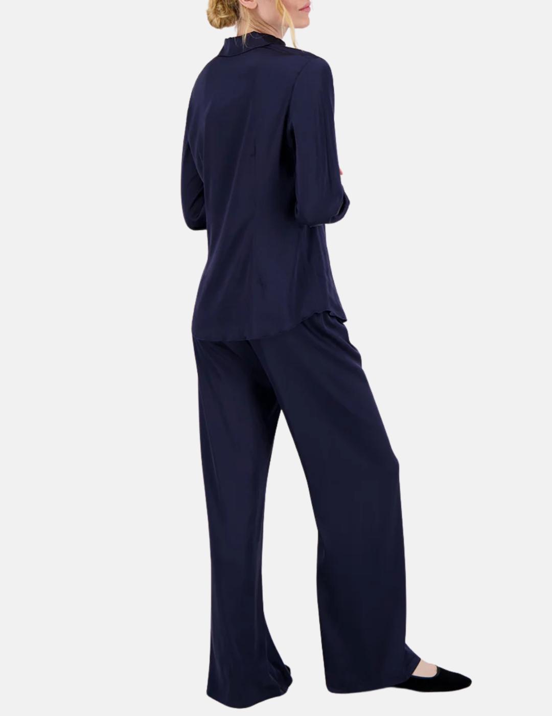 Pantalón 125L13761  Raso Marino