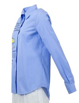 Camisa  251K2A0219 Azul rayas