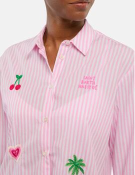 Camisa BRIG001  04186H Rayas Rosa