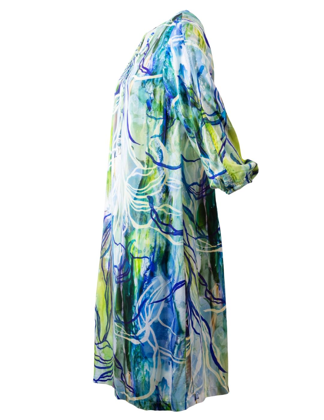 Vestido 902 ALGA Estampado Azul