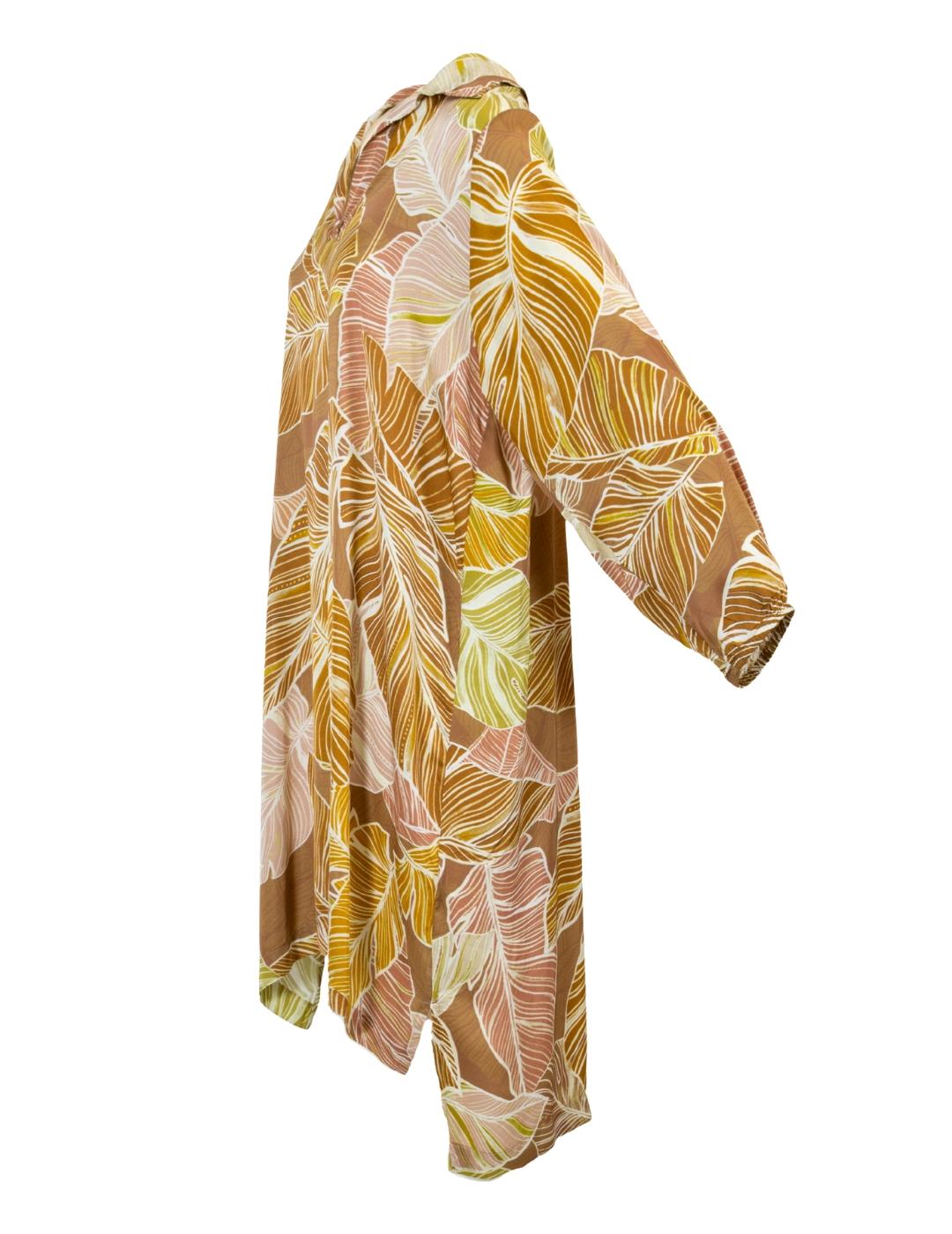 Vestido D22149 Estampado tostado