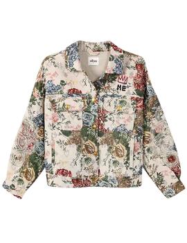 Chaqueta 225L50365 Flores Rojas