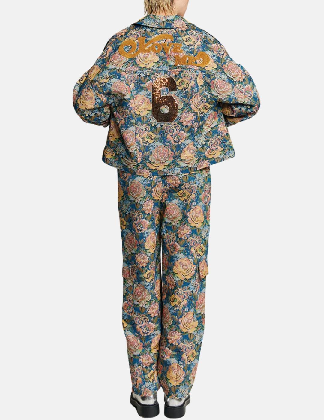 Chaqueta 225L50365 Flores Mostaza