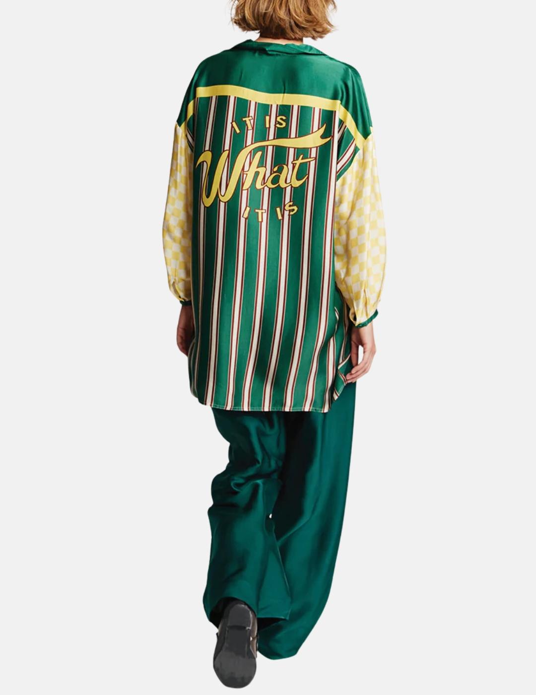 Pantalón 225L15003 Verde botella