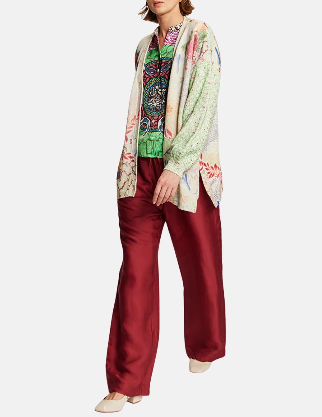 Cárdigan 225S91197 Flores Rosa