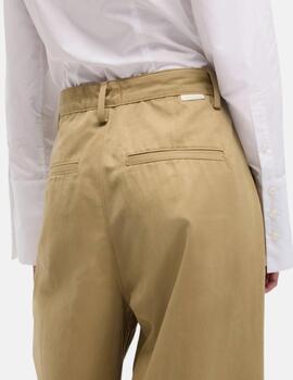 Pantalón PLEATED WIDE TROUSER  Beige