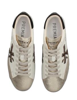 Deportivos STEVEND 7605 Blanco/ Dorado