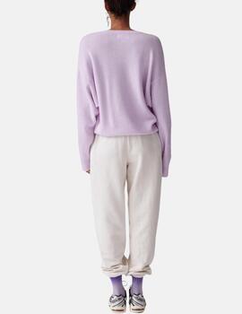 Jersey SMILEY SLOUCHY CREW Malva