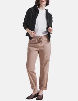 Top con maniche in satin Tessuto: Jersey di cotone biologico